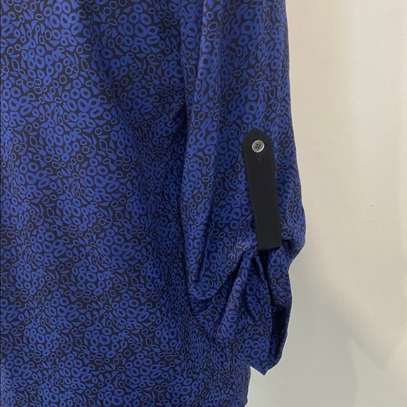 Judith And Charles Silk Black-Trimmed Blue Women's Blouse Size 2 - Picture 7 of 13